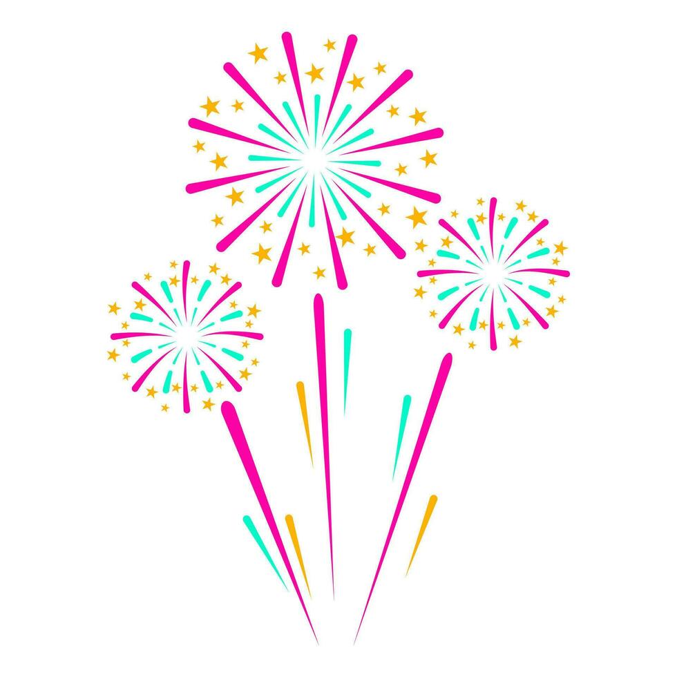 Fireworks Happy New Years Element Vector . Firework Festive Celebration .