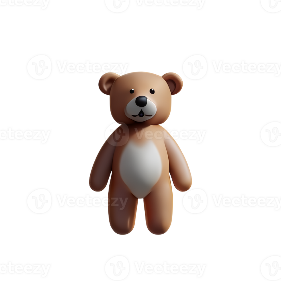 teddy 3d rendering icon illustration png