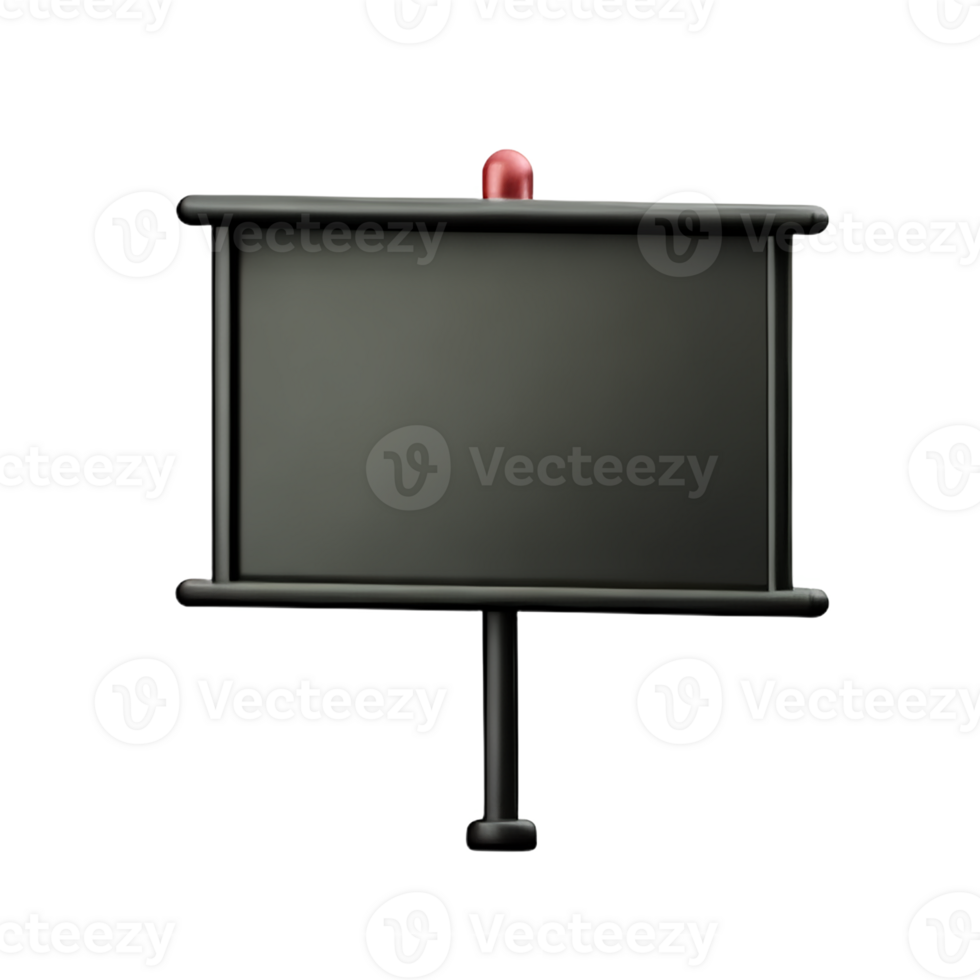 blackboard 3d rendering icon illustration png