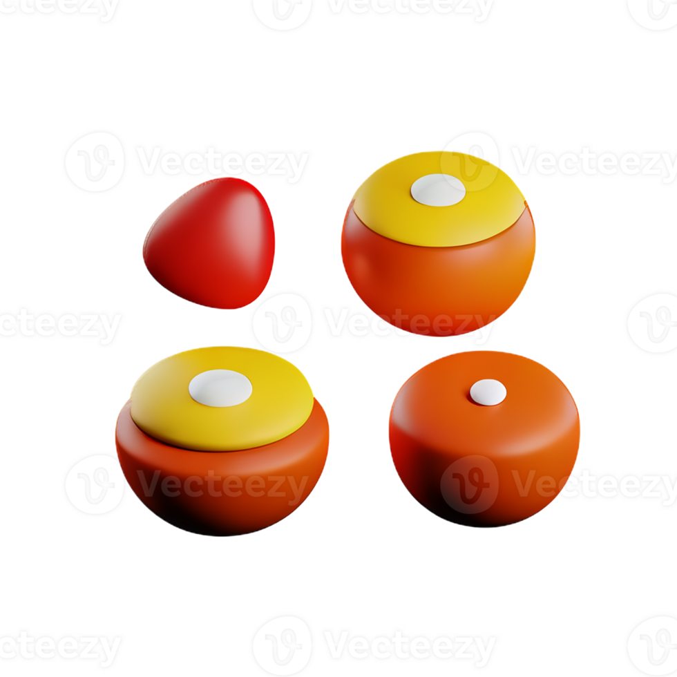 snacks 3d rendering icon illustration png