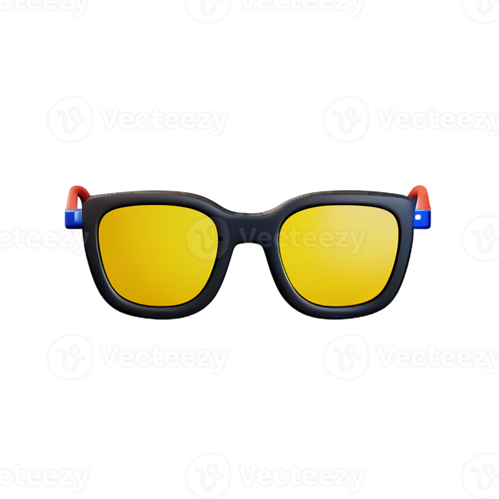 sun glasses 3d rendering icon illustration png