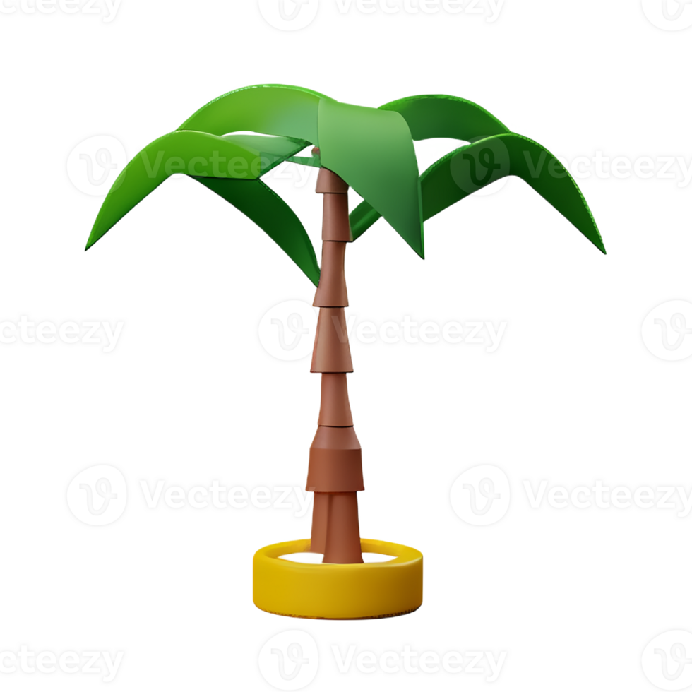 banane arbre 3d le rendu icône illustration png