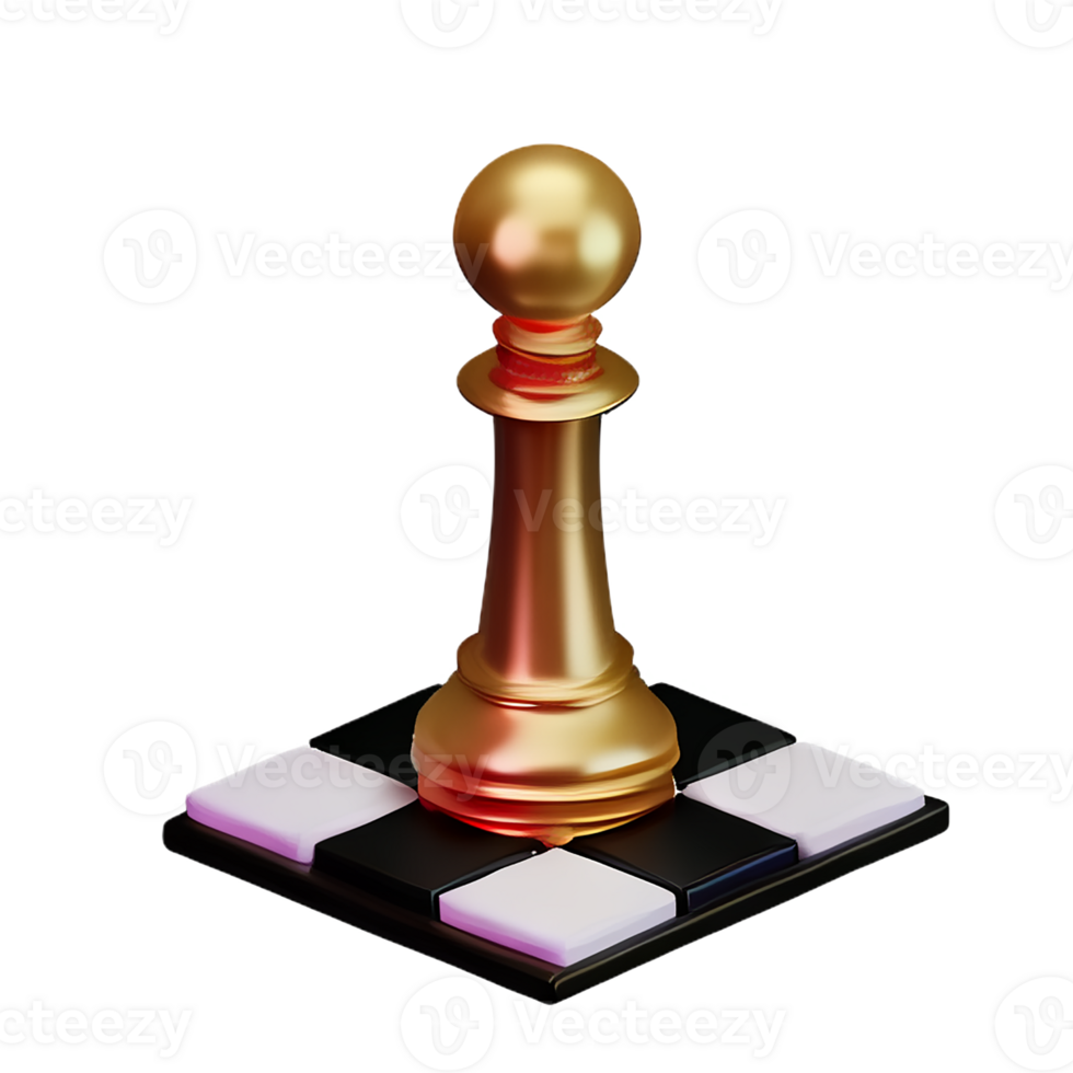 chess pieces 3d rendering icon illustration png
