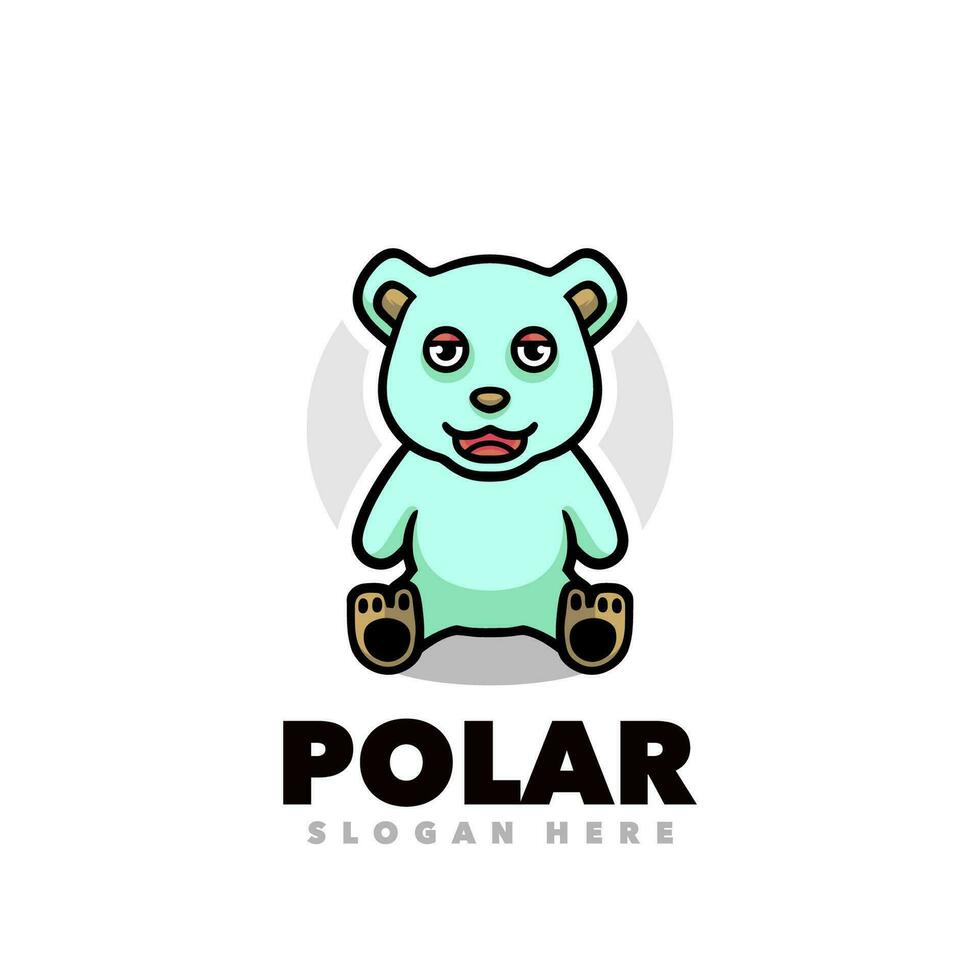 polar oso mascota vector