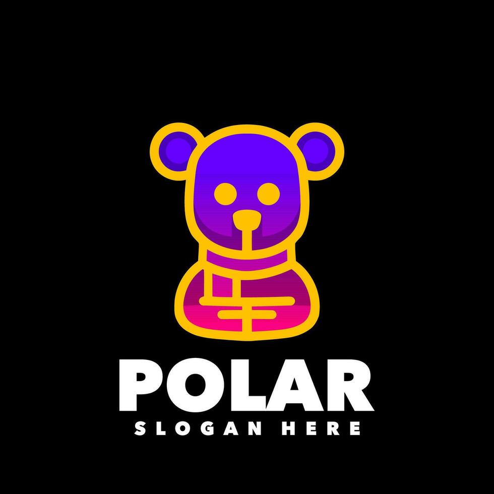 polar rojo degradado vector