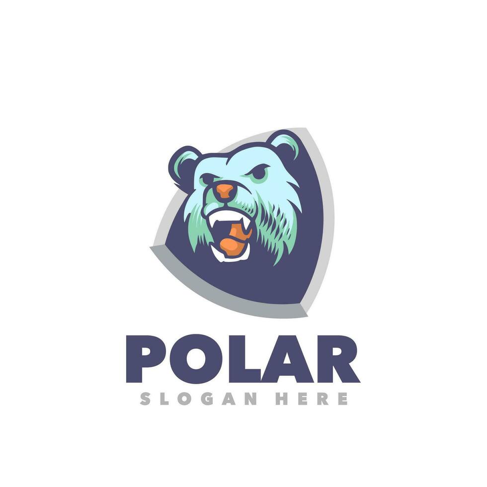 Polar shield mascot logo vector