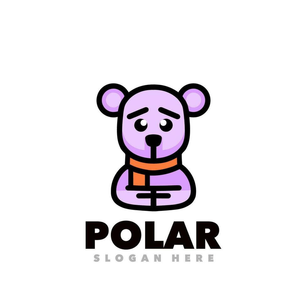 Polar cute mascot vector