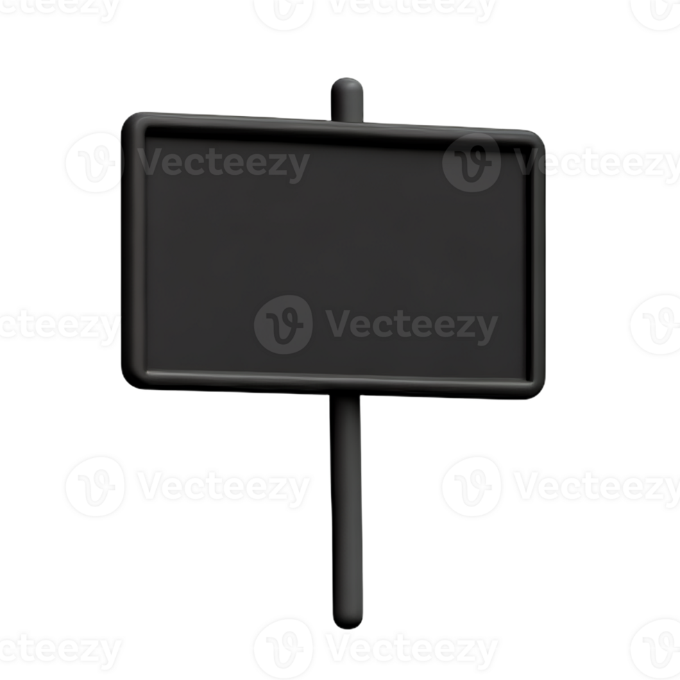 blackboard 3d rendering icon illustration png