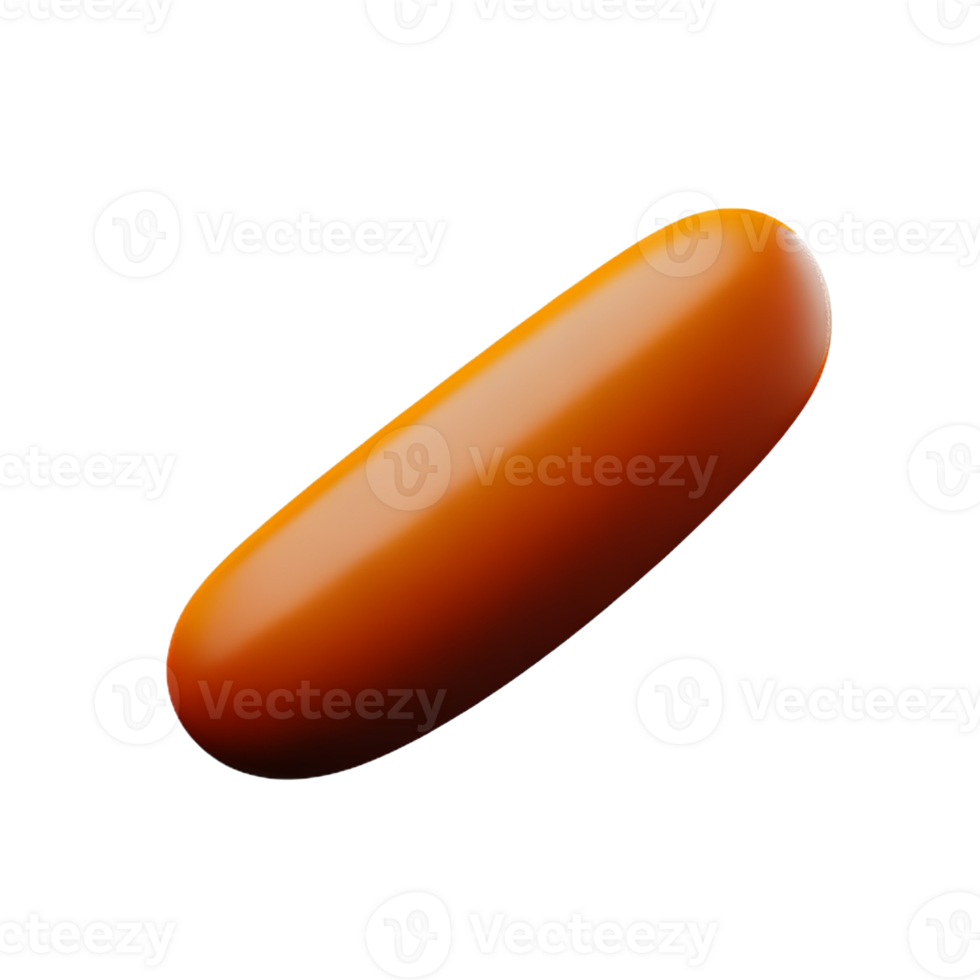 sausage 3d rendering icon illustration png