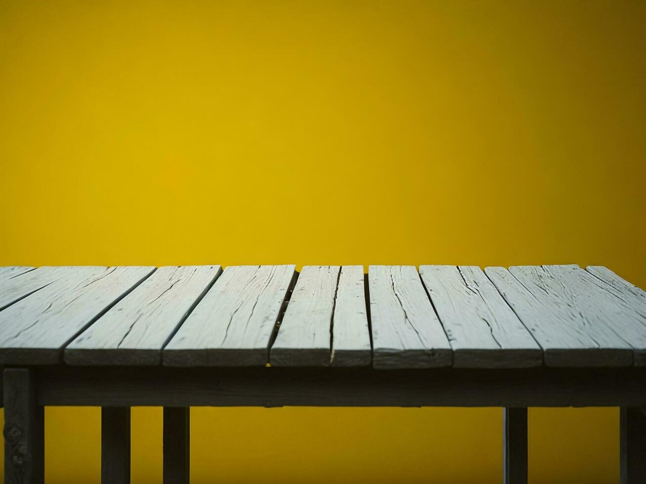 Wooden table and blur tropical green grass background, product display montage. High quality photo 8k FHD AI generated
