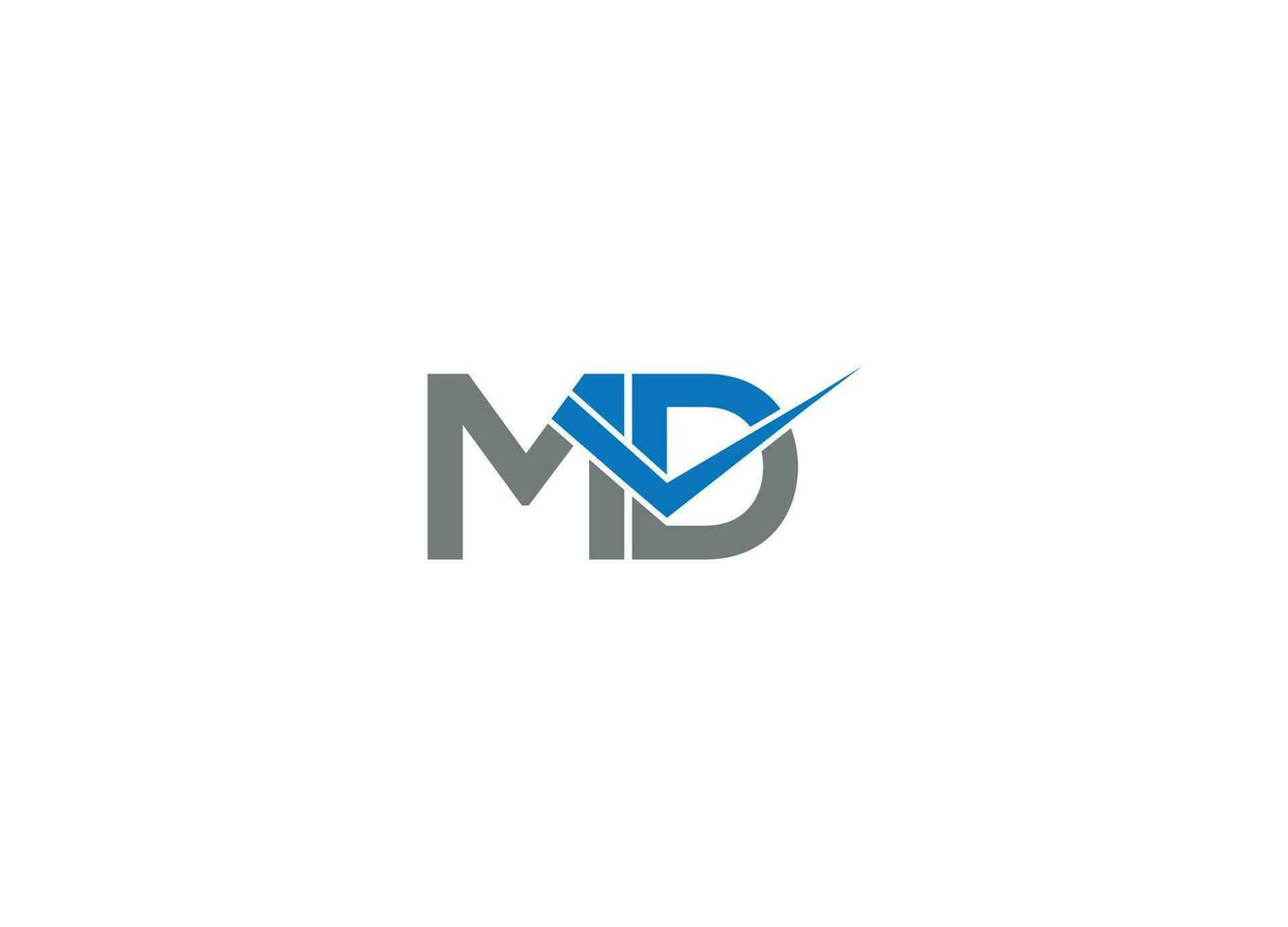 MD letter Logo Design with Creative Modern vector icon template