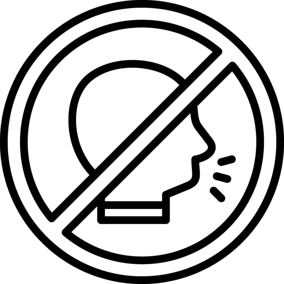 No shouting Vector Icon Design