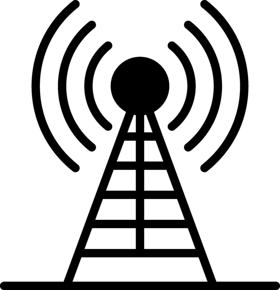 Radio antenna Vector Icon Design