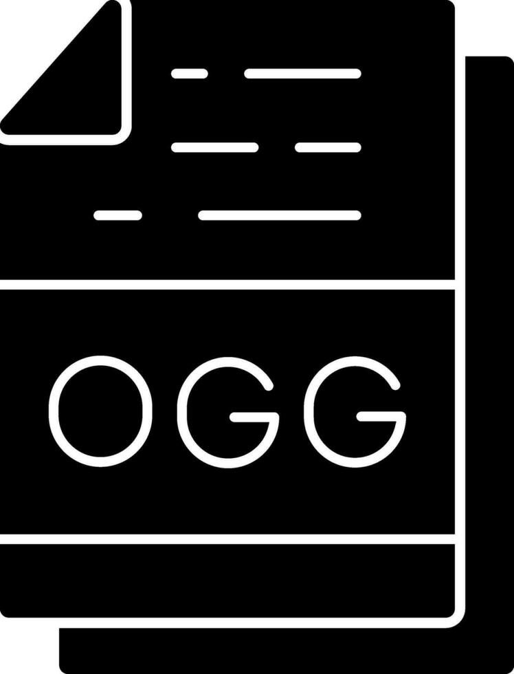 Ogg File Format Vector Icon Design