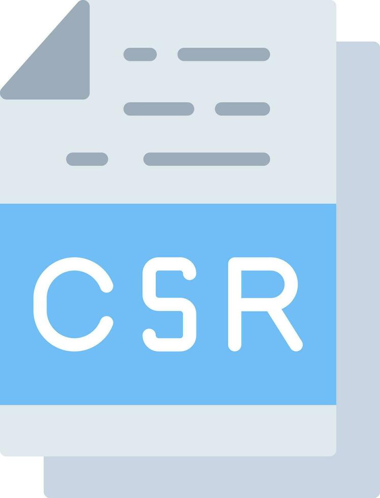 CSR File Format Vector Icon Design