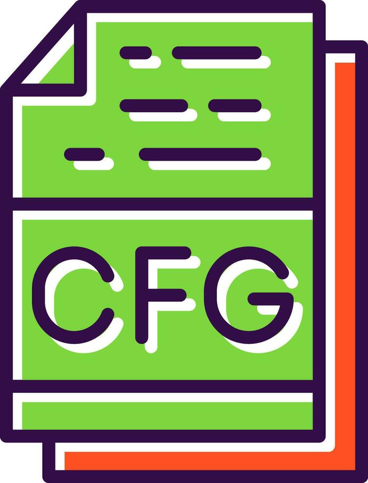 Cfg File Format Vector Icon Design