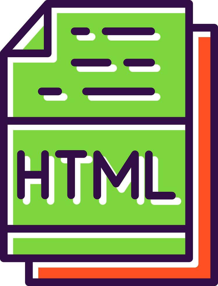 Html File Format Vector Icon Design