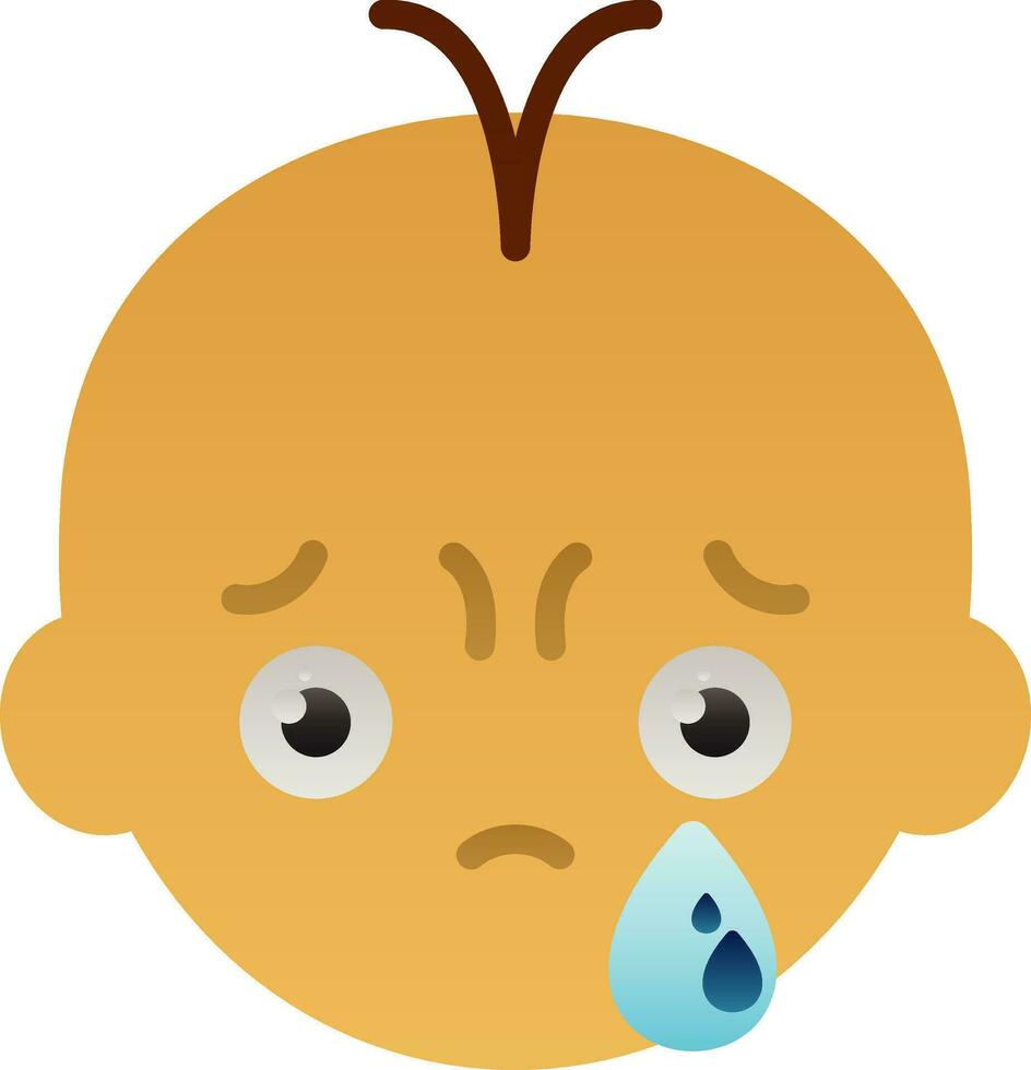 Crying Vector Icon Design