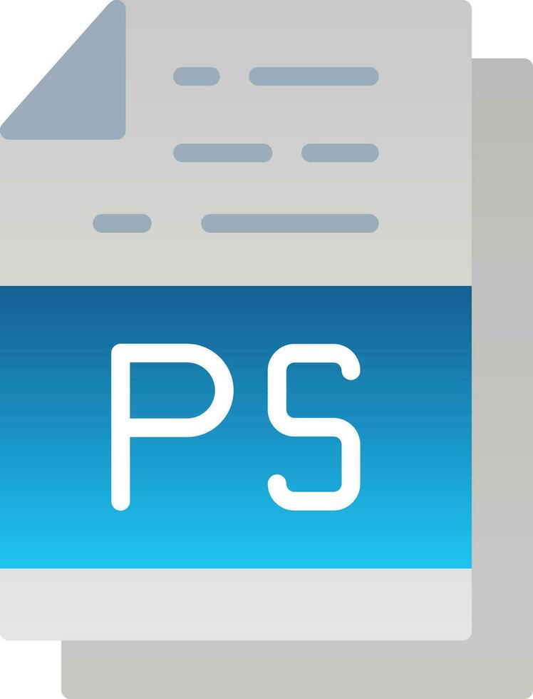 PS File Format Vector Icon Design