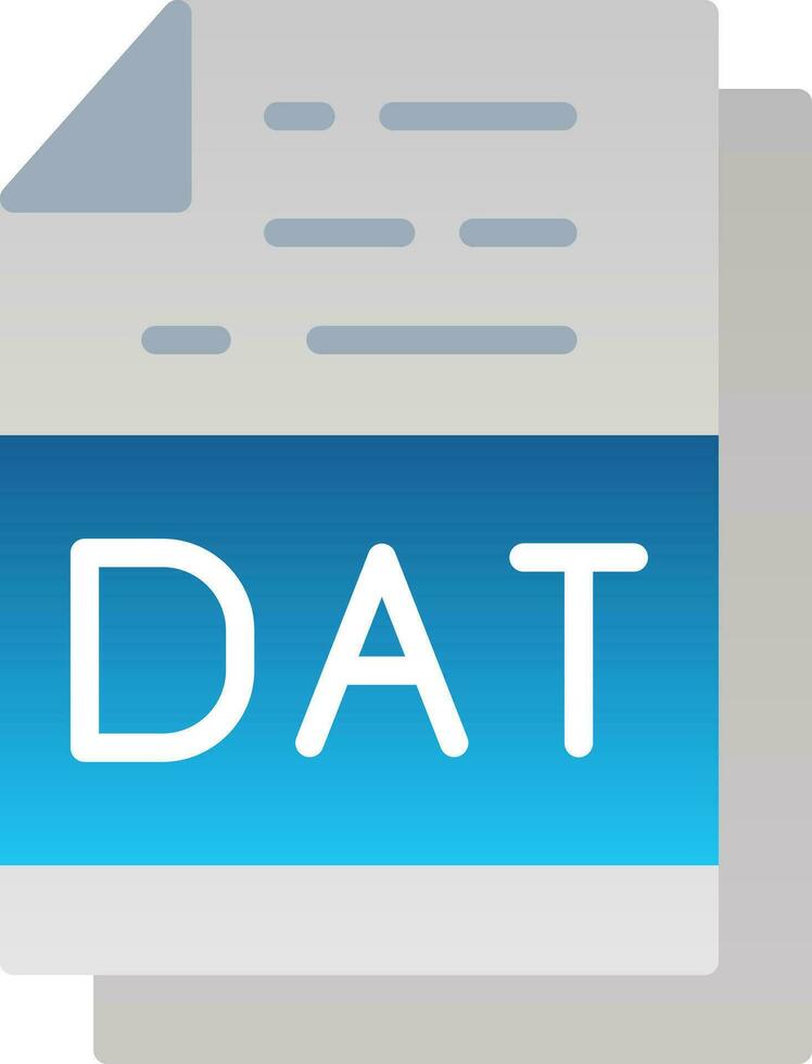 Dat File Format Vector Icon Design