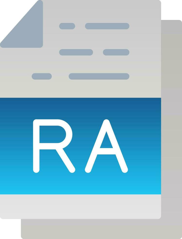RA File Format Vector Icon Design