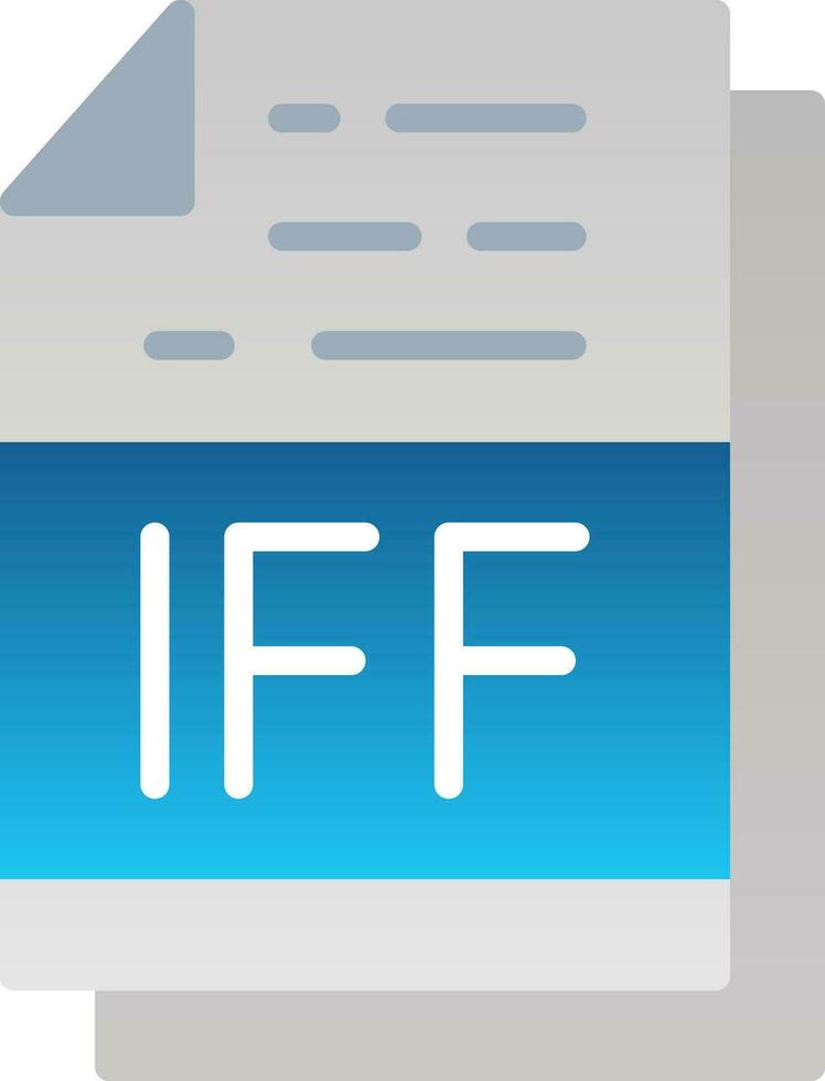 IFF File Format Vector Icon Design