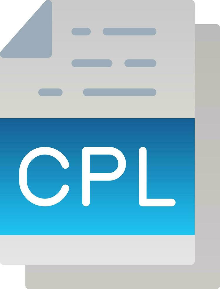 CPL File Format Vector Icon Design