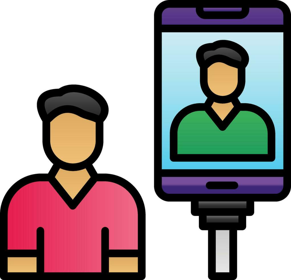 Selfie Vector Icon Design