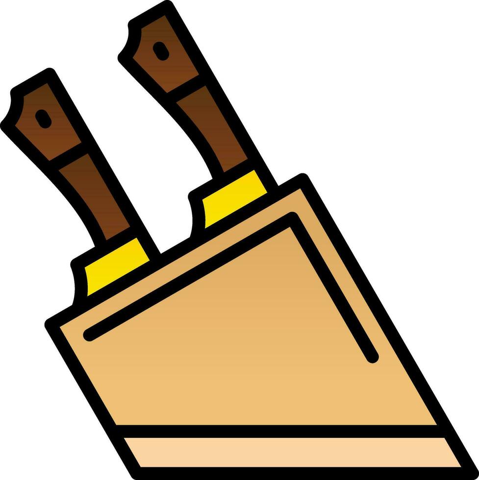 Knife block Vector Icon Design