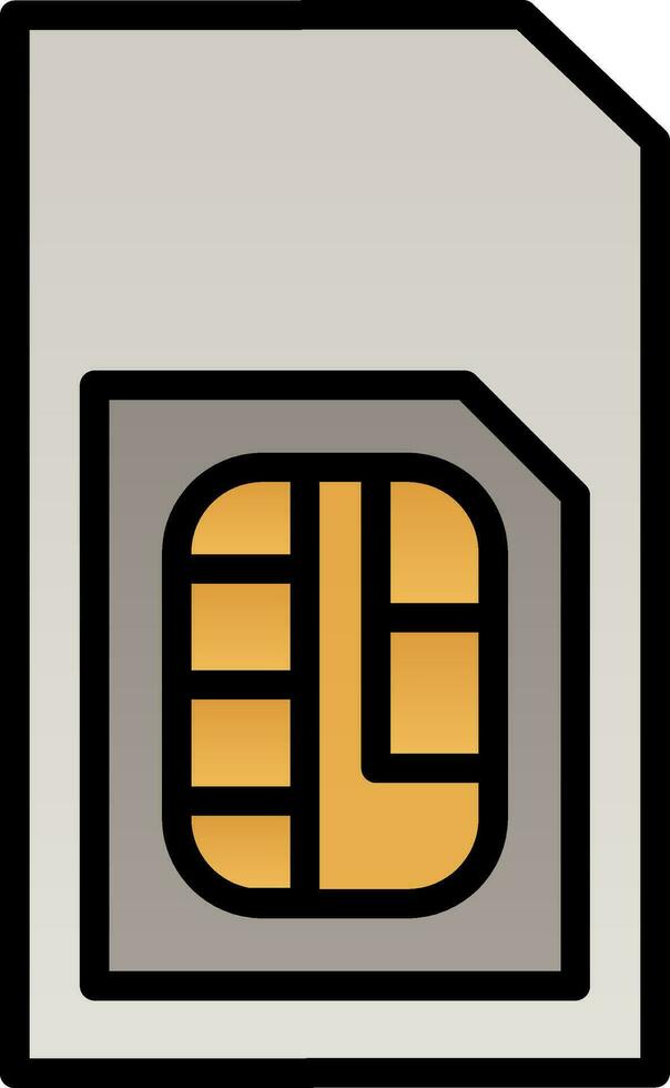 Sim card Vector Icon Design
