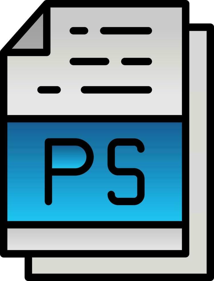 PS File Format Vector Icon Design