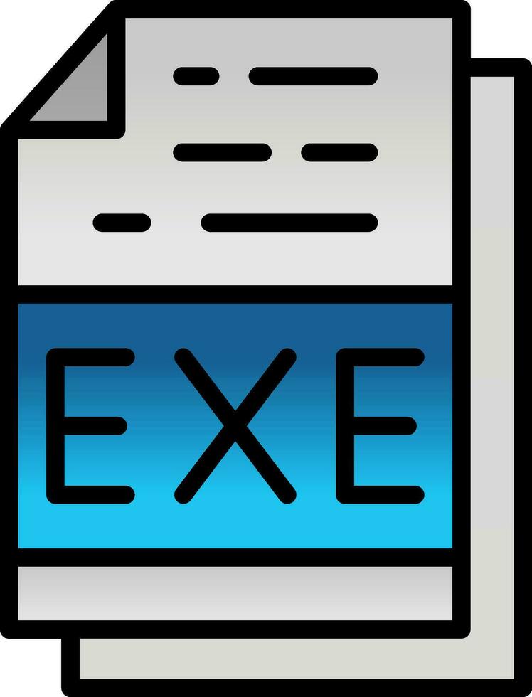 Exe File Format Vector Icon Design