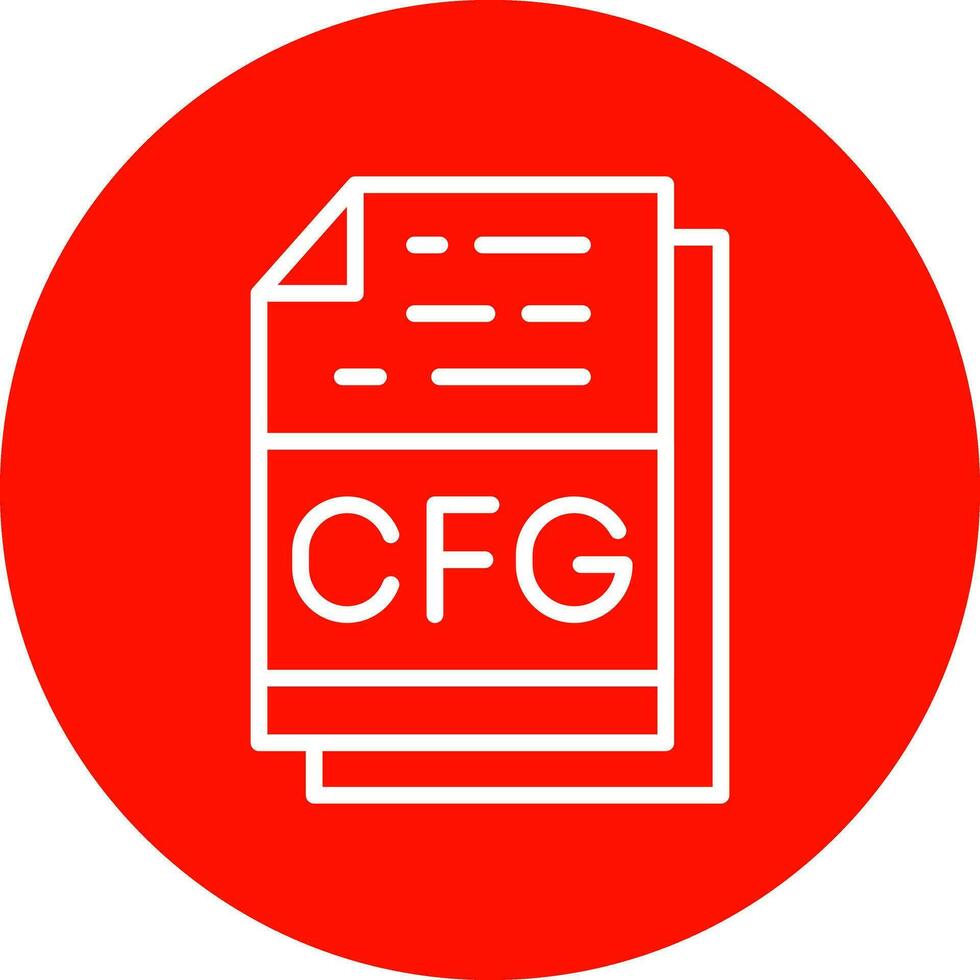 Cfg File Format Vector Icon Design