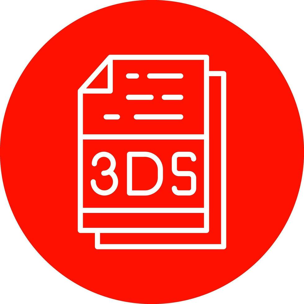 3ds File Format Vector Icon Design