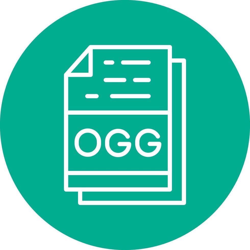 Ogg File Format Vector Icon Design