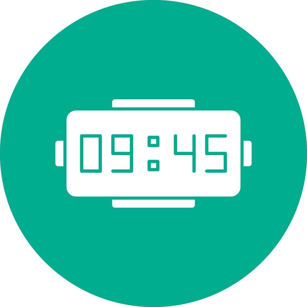 Digital clock Vector Icon Design