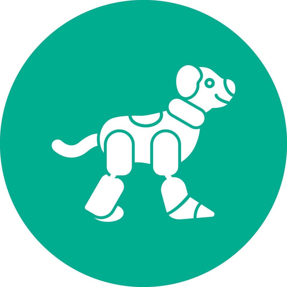 Robot dog Vector Icon Design