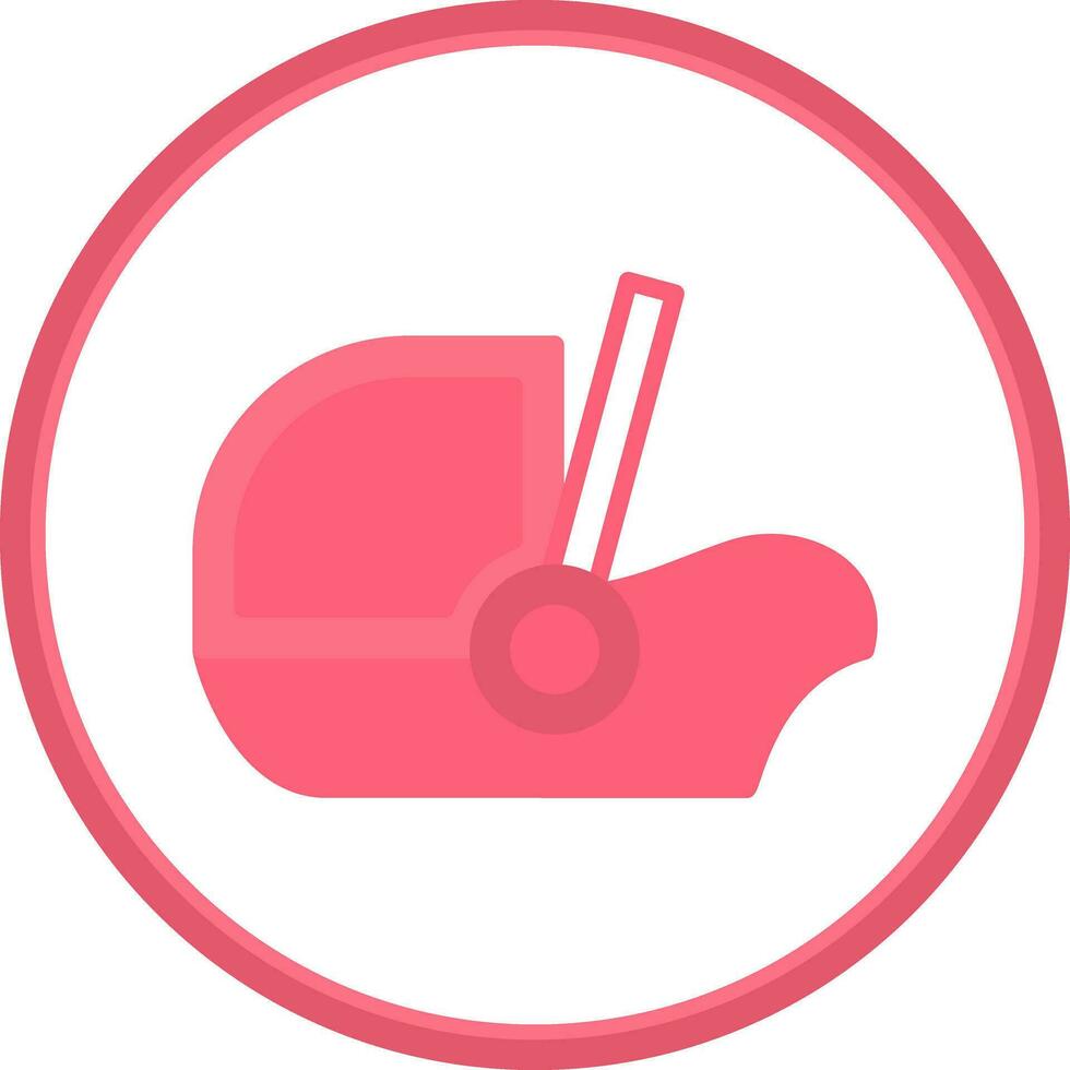 Baby car seat Vector Icon Design