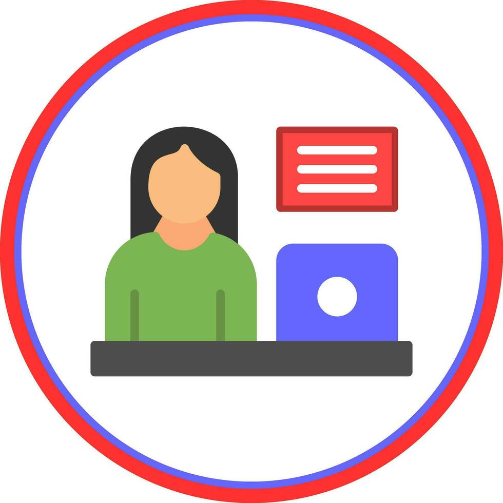 Blogger Vector Icon Design