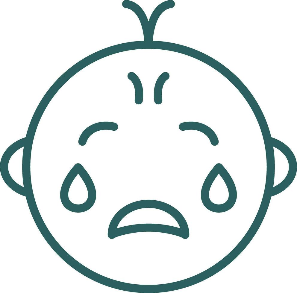 Baby crying Vector Icon Design