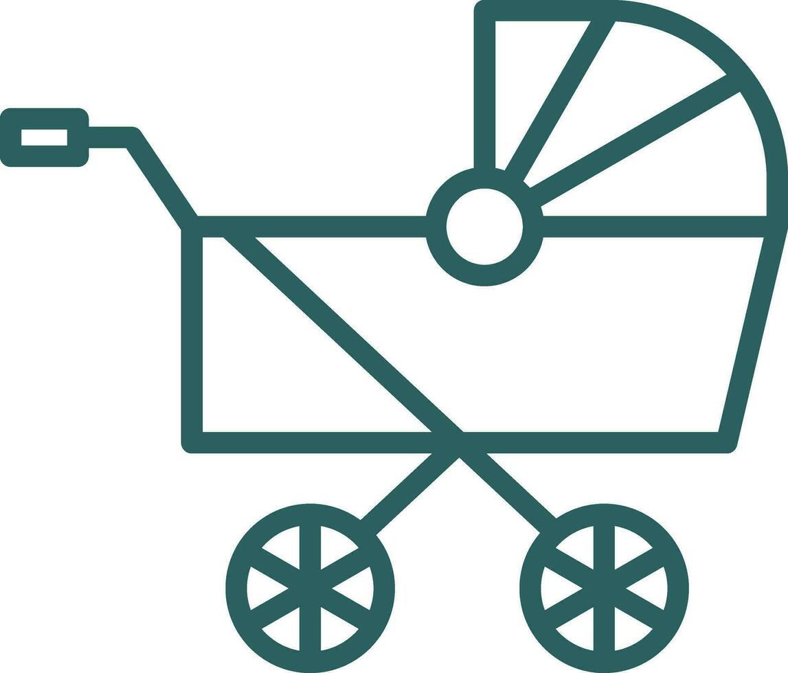 Pram Vector Icon Design