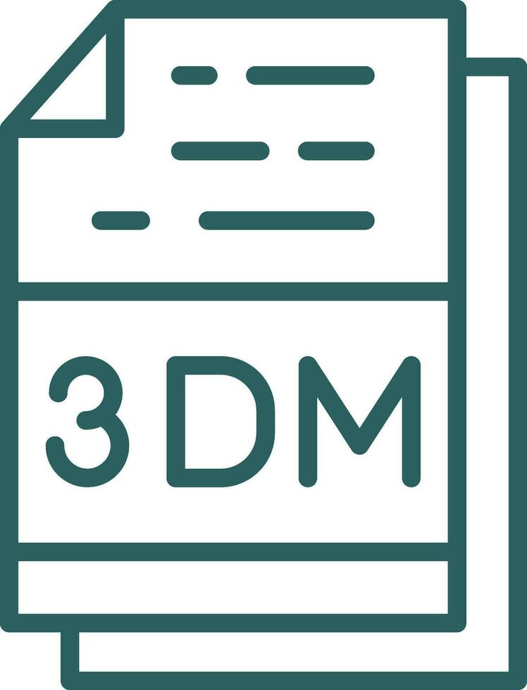 3dm File Extension Vector Icon Design