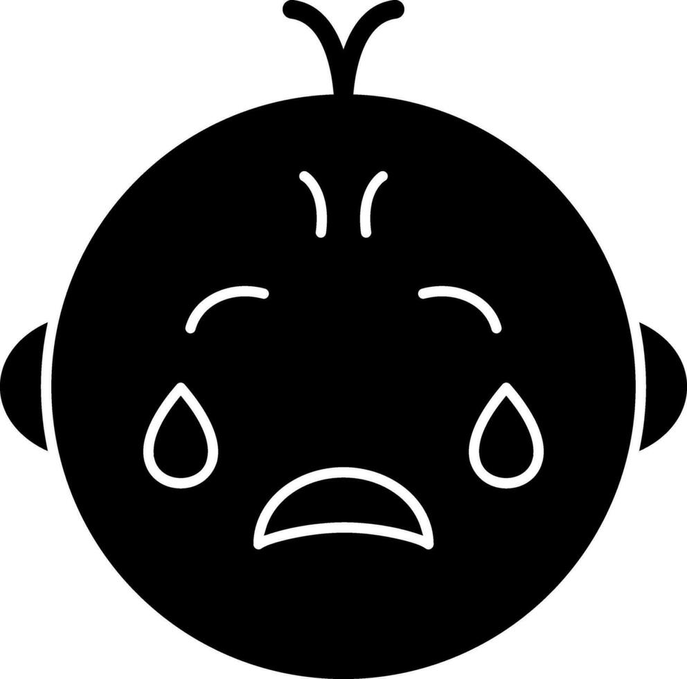 Baby crying Vector Icon Design