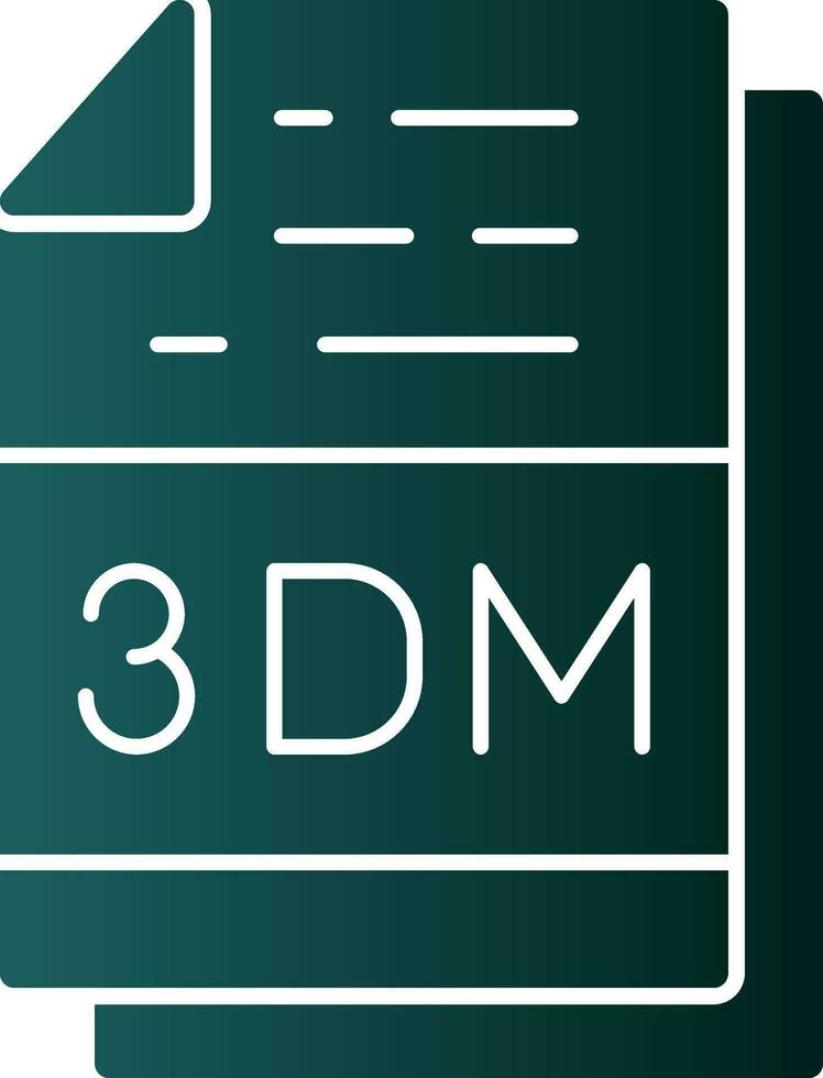 3dm File Extension Vector Icon Design