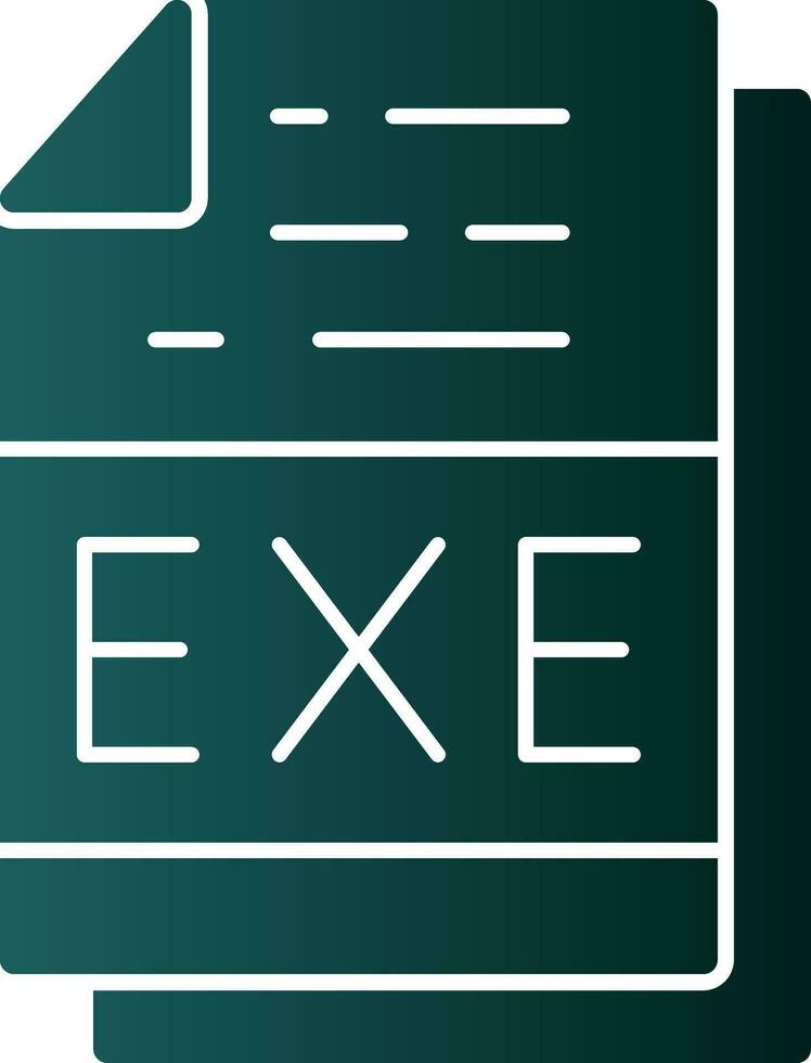 Exe File Format Vector Icon Design