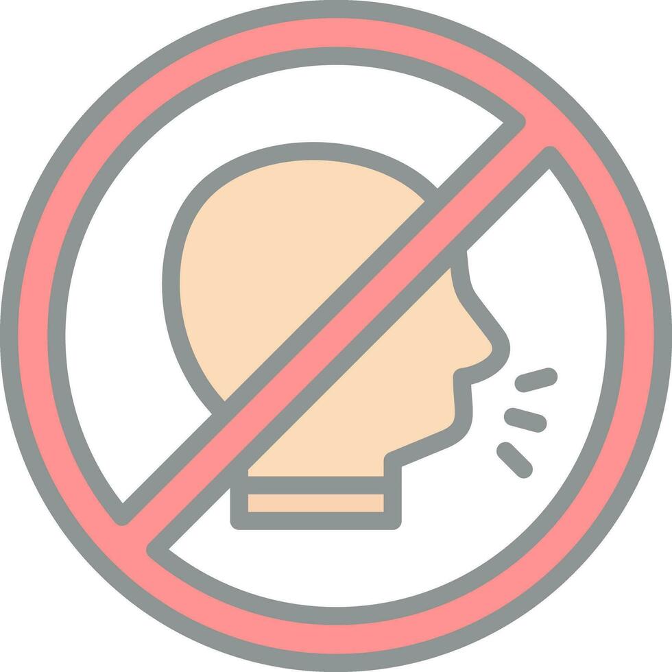 No shouting Vector Icon Design