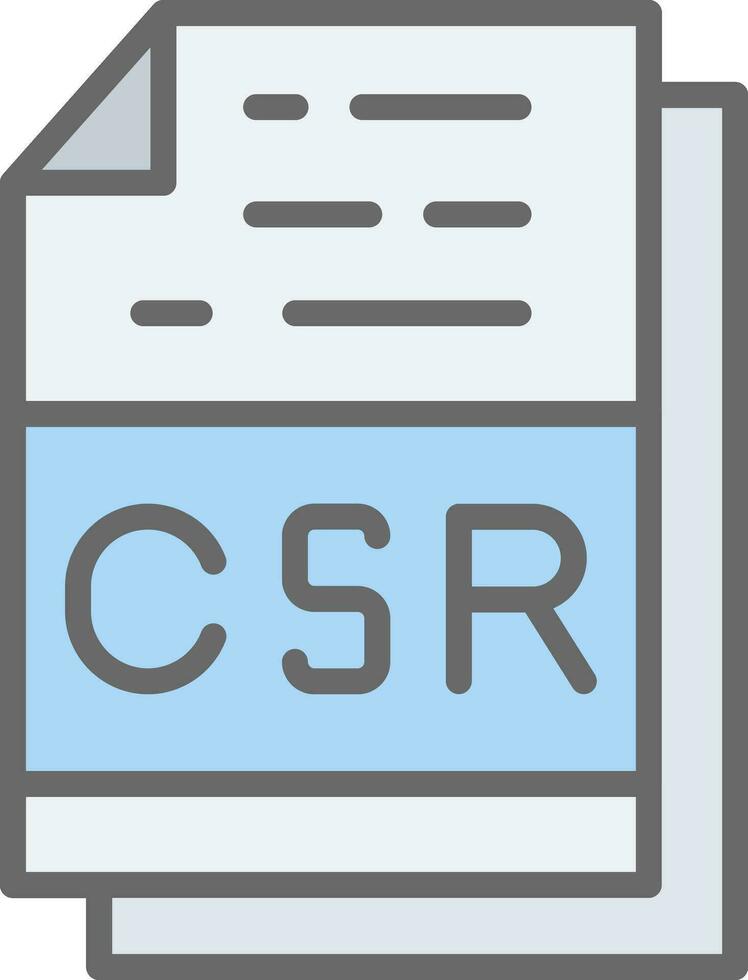 CSR File Format Vector Icon Design