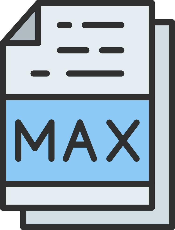 Max File Format Vector Icon Design