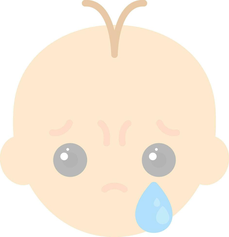 Crying Vector Icon Design