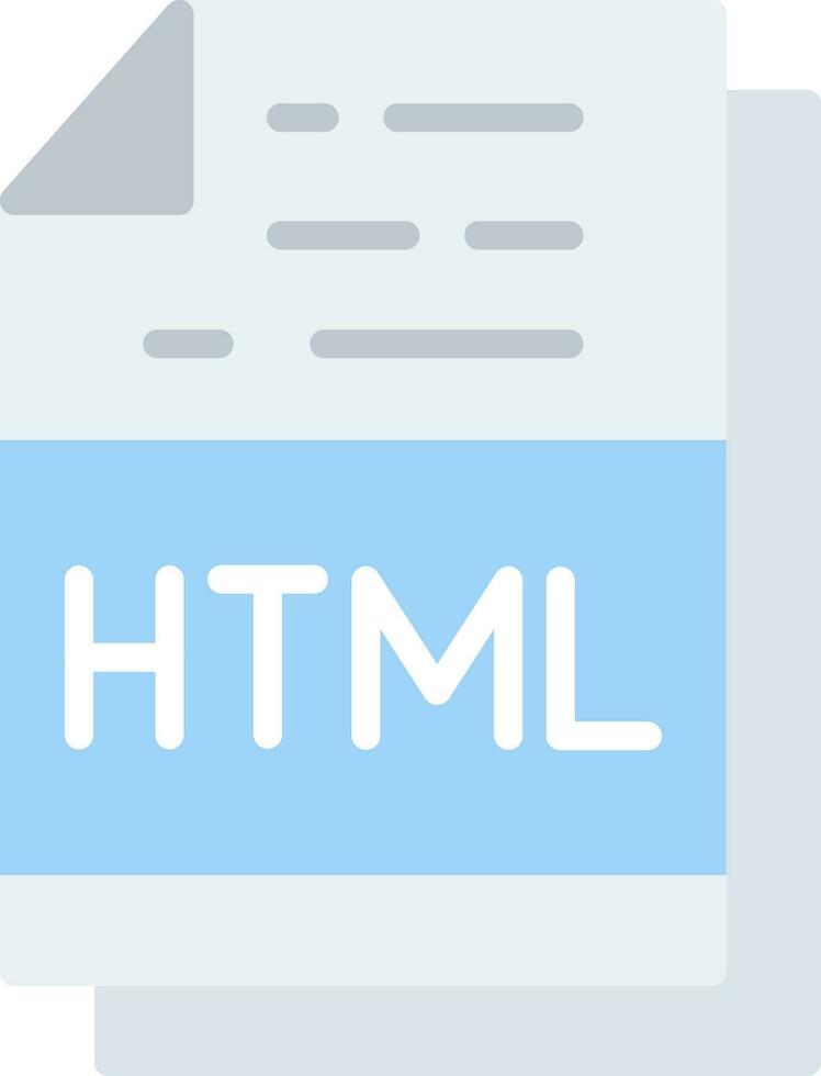 Html File Format Vector Icon Design